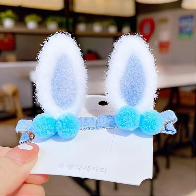 Easter Bunny Hair Clips Bunny Ears Easter Headbands Baby Girls Flower Crown Spring Bunny Hair Accessories(F80-C)