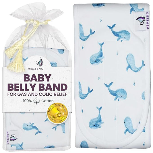 Colic & Gas Relief Baby Belly Band - Ceta (Whale)