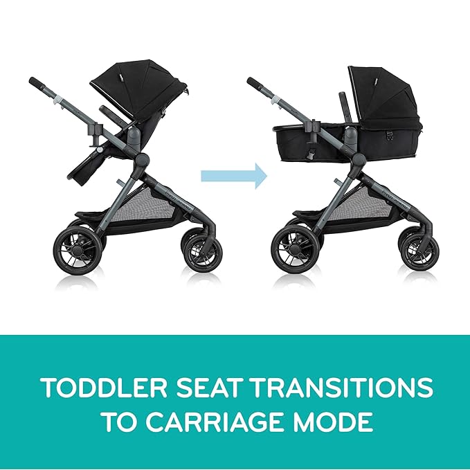 Evenflo Pivot Xpand Modular Travel System with LiteMax Infant Car Seat (Sabino Gray)