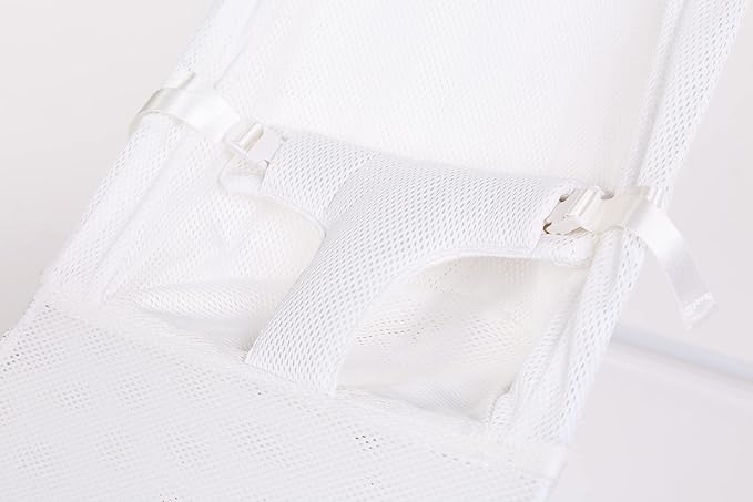 Childhome Evolux Baby Bouncer Mesh Fabric Seat Cover, Baby Lounger Cover, Lightweight Breathable Mesh Fabric, Replacement Baby Bouncer Seat Cover (White)