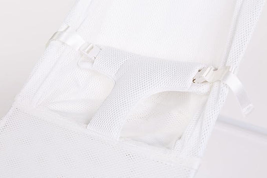 Childhome Evolux Baby Bouncer Mesh Fabric Seat Cover, Baby Lounger Cover, Lightweight Breathable Mesh Fabric, Replacement Baby Bouncer Seat Cover (White)