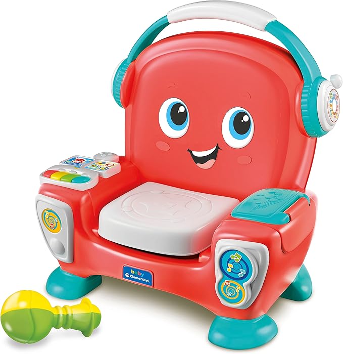 Clementoni - The Dance Chair, Educational Musical Chair to Learn First Knowledge; Children's Bilingual Musical Game Spanish and English, from 12 Months (61359)