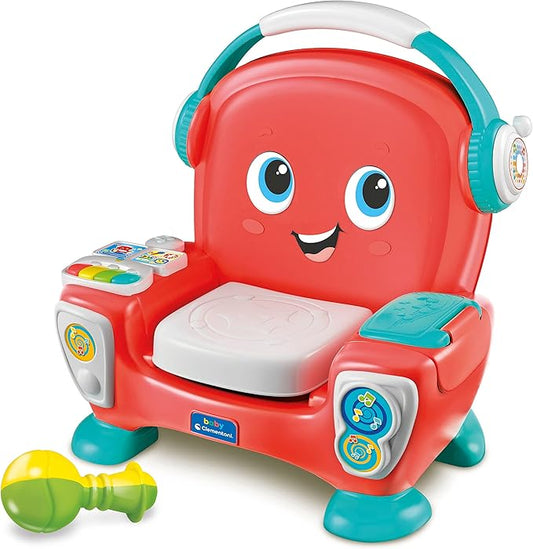 Clementoni - The Dance Chair, Educational Musical Chair to Learn First Knowledge; Children's Bilingual Musical Game Spanish and English, from 12 Months (61359)