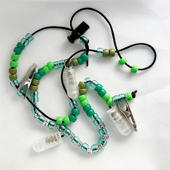 Mougee Flow Star Clip - Carry Your Flow Star Around in Style - Adjustable Length, Heavy Duty Clips, LED Light (Green Beans)