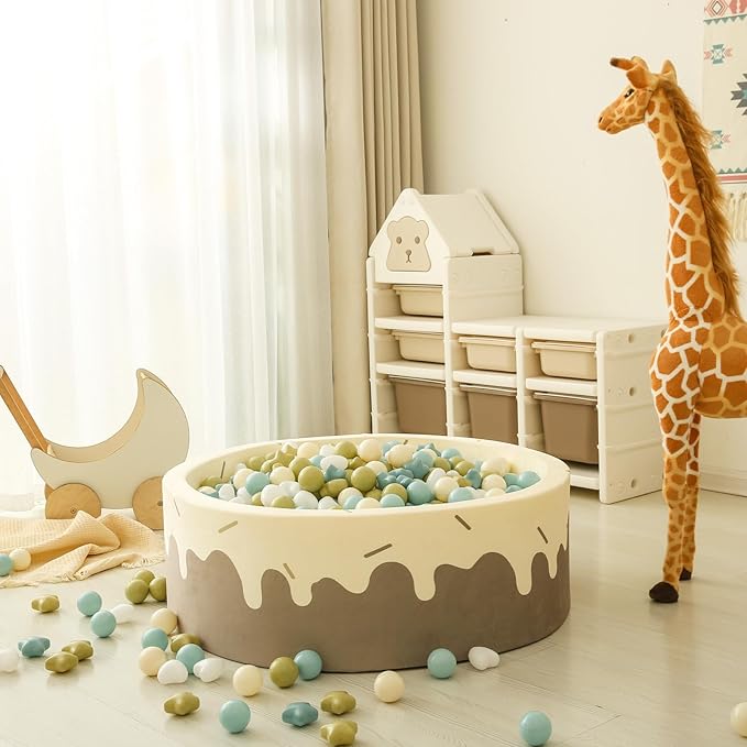 GOGOSO Ball Pit Balls,Plastics Balls for Ball Pit, Stars Hearts Shape for PastelBall for Toddlers Kids