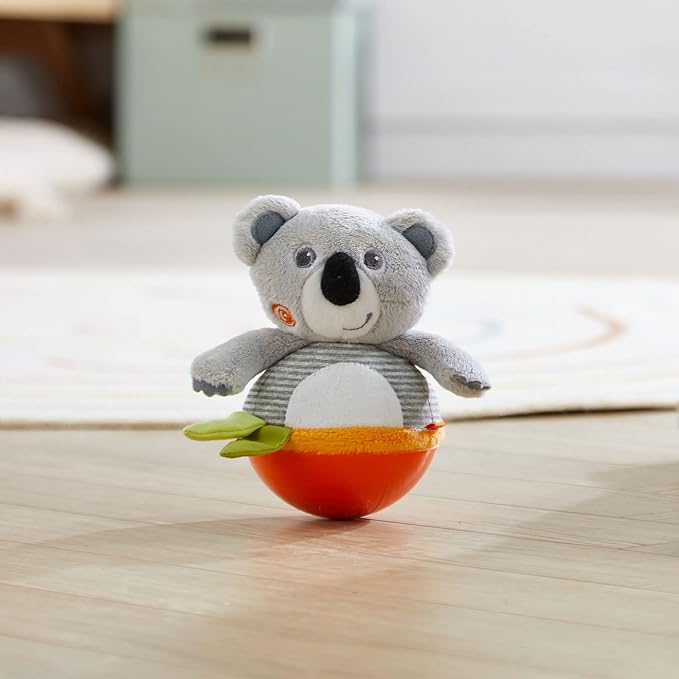 HABA Roly Poly Koala Wobbly Animal Chiming Baby Sensory Toys for Tummytime, Ideal Baby Toy for 6 Months+