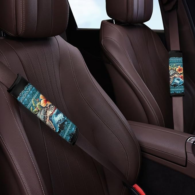 Sea Turtles Seat Belt Cover Pad for Kids Carseat Straps Covers Soft Car Seat Shoulder Strap Pads Seatbelt Straps Cover 2 Packs Car Seat Belt Cover Pad Auto Seat Belt Cushion Pads