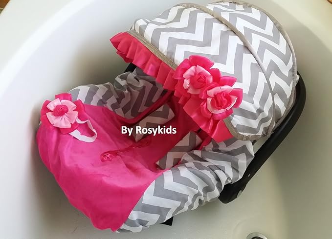 Infant Carseat Canopy Cover Blanket 4 Pc Whole Caboodle Baby Car Seat Cover Kit C030201