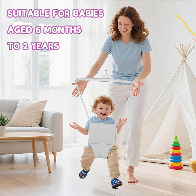 EL&IT·Wings Baby Jumper with Stand, Height-Adjustable Baby Jumpers and Bouncers, Baby Exerciser Suitable for 6-24 Months,Wise Gift Choice for Infant & Toddler (Soft Rug Include) (Purple, Standard)
