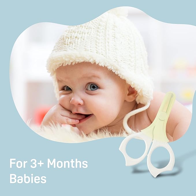 Pigeon Baby Nail Scissors Set(3 Baby Nail Care Scissors), for 0+ Months & 3+ Months & 9+ Months, Made in Japan