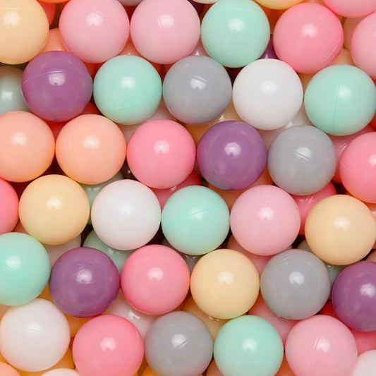 GOGOSO Ball Pit Balls for Toddlers Dogs Baby, 2.2 Inch Pastel Play Ball Toys Kid Ballpit, Bounse House, Birthday, Tent, Party,100 pcs