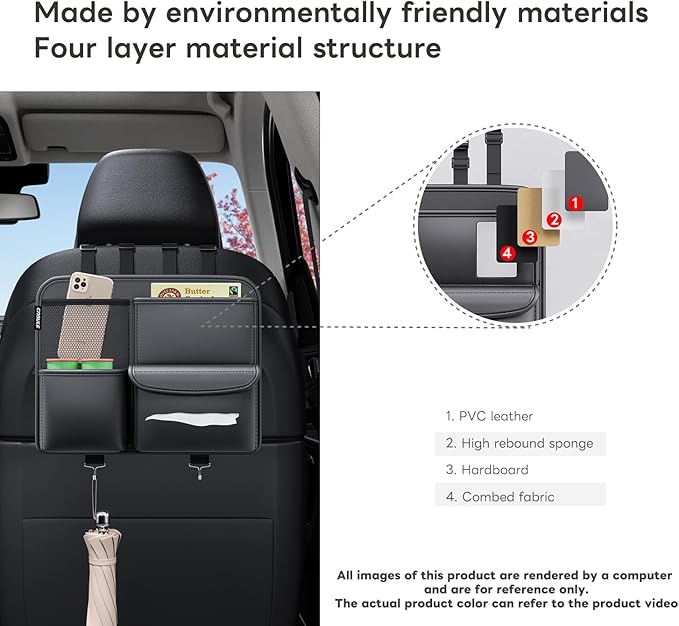 car storage bag, back storage,tissue box, rear seat storage, cup holder