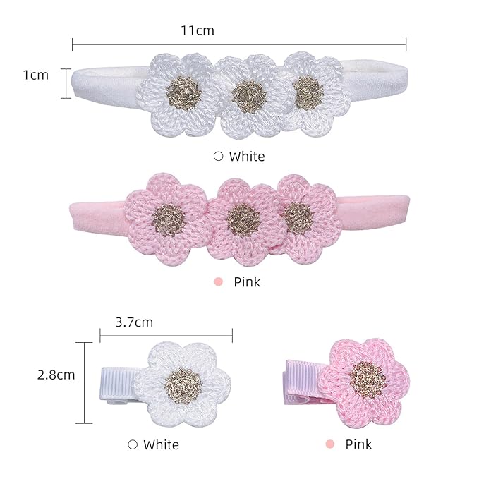 White Hair Clip Headband Hairpin Hawaiian Flower Hairpin Barrette Hair Accessories for baby Girls.(FJ89) (Type C)