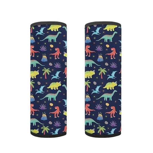 AFPANQZ Funny Cartoon Dinosaur Car Seat Belt Pads Covers for Baby Kids Toddler Comfortable Seat Belt Shoulder Pads Soft Comfy Seat Cushion Shoulder Straps Cushion for Backpack Bag