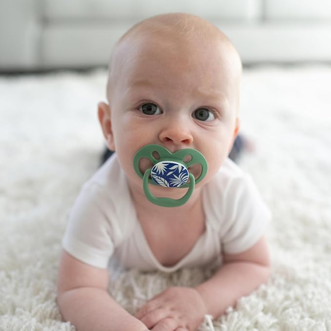 Dr. Brown's Advantage Symmetrical Pacifier with Air Flow - Blue Glow-in-The-Dark - 2-Pack - 6-18m (Pack of 2)
