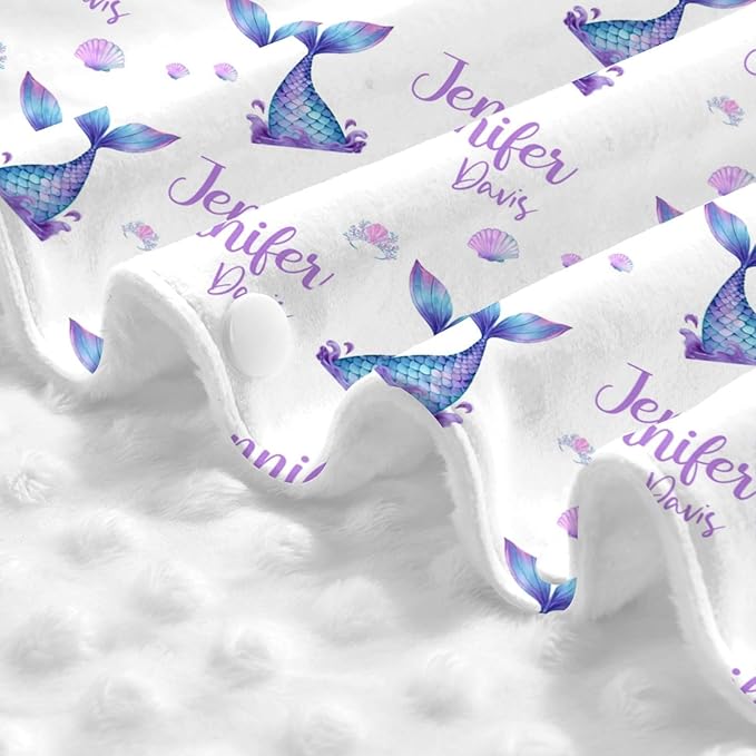 Personalized Baby Car Seat Canopy for Girls, Mermaid, Water Resistant, Universal Fit, Polyester, Car Seat Canopy