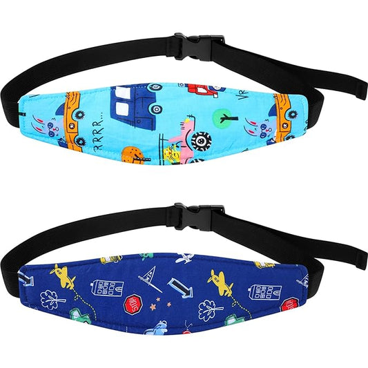 HESTYA 2 Pcs Carseat Head Support Toddler, Stroller Seat Headrest for Sleeping Traveling, Neck Relief Headband Strap for Kids Children Toddler Infant(Transportation)