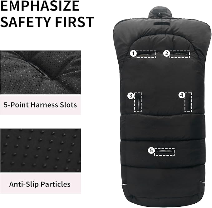 Miracle Baby Bunting Bag for Stroller, Warm Fleece Footmuff with Zippers, Convertible Infant Toddler Sleeping Bag Blanket for Boys Girls