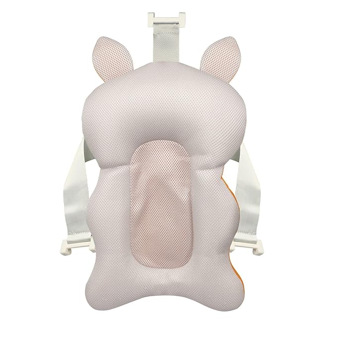 Baby Bath Seat Support Net Soft Infant Bathing Seat Support Mat Suspension Shower Pad Adjustable Non-Slip Newborn Bathtub Sling Mat Baby Sink Bather Tub Shower Net Bathtub Sit Up Mesh 0-8 Month