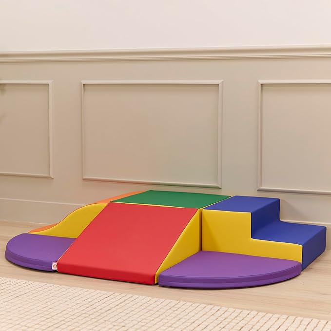 Little Haven Step & Slide Wall Climber, Indoor Playset, Assorted, 6-Piece