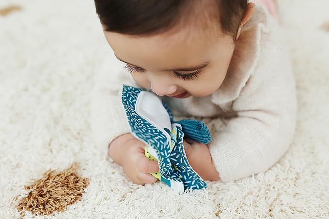 Miniland Feel to Learn Crinkly Sensory Paper Sea Lion for Infant & Toddlers. Multicolored teether with Soft Touch