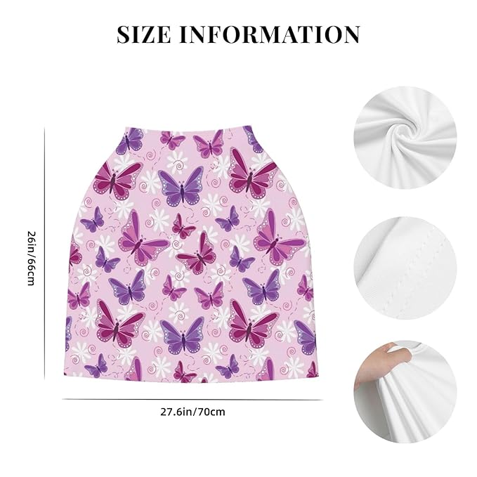 Cute Butterfly Baby Stuff Car Seat Covers Baby Multi-Use Car Seat Canopy Carrier Cover, Breathable Breastfeeding Cover Boys & Girls