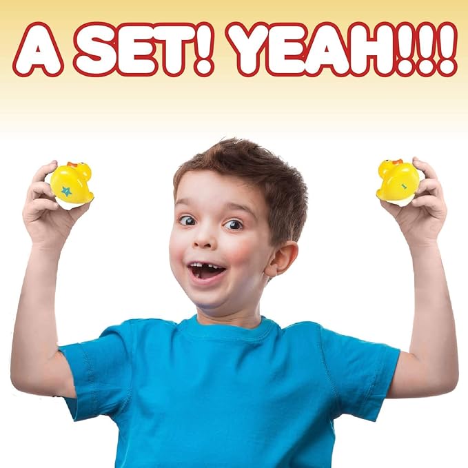Gamie Plastic Duck Matching Game - Fun Rubber Ducks for Kids, Preschool Matching Ducks Memory Game, Educational Learning Toy for Toddlers, Develops Concentration & Number Recognition Skills