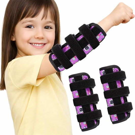 2 PCS Thumb Sucking Deterrent, Purple Space Thumb Guard for Kids Toddlers Nail Biting Treatment, Anti Nose Picking, Scratching Face, Elbow Immobilizer for Boys Girls, Finger Sucking Prevention