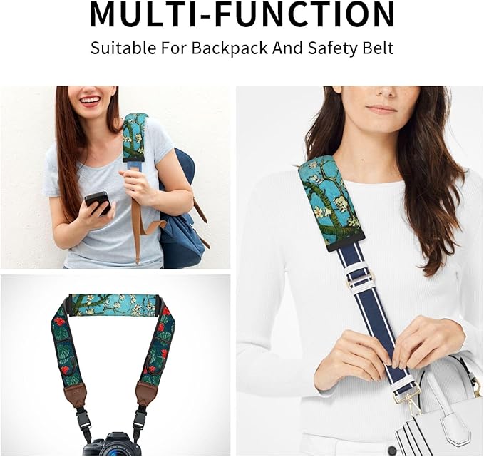 Bloom Flowers Print Seatbelt Pads Fits Cars Trucks SUV Sedans Sweat Absorption Car Seatbelt Strap Cover, Auto Interior Accessories Protector
