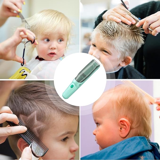 Kids Quiet Hair Clippers - Quiet Baby Hair Clippers, Baby Hair Clippers | Waterproof USB Rechargeable Cordless Haircut Kit, Cordless Rechargeable Hair Clipper, Childrens Silent Hair Clippers