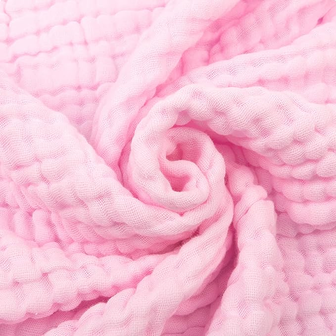 babygoal Baby Bath Towels 2 Pack, 100% Muslin Cotton Hooded Towel for Newborn,Toddler,Infant, Absorbent & Hypoallergenic Baby Gift for Boys Girls 35"x35" T0102