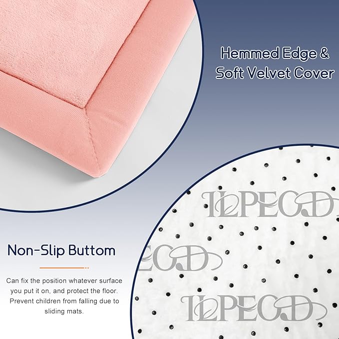Baby Play Mat for Floor Nursery Rug Muscle Mat Area Rug Playroom Rug 39"x59" Playpen Mat Memory Foam 1.3" Thick Crawling Mat for Babies,Toddlers, Infants, Kids,Light Pink