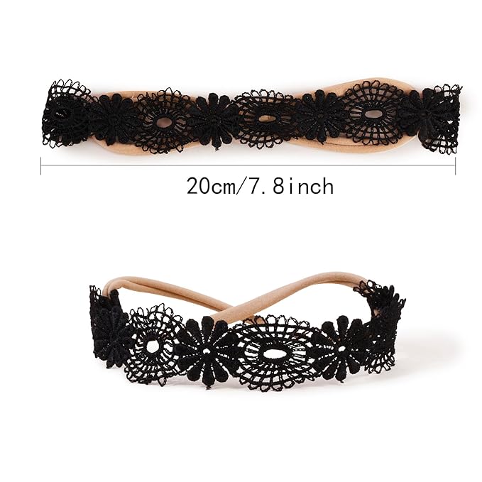 New Model Baby Girl Nylon Headbands Nylon Flower Elastic Hairbands 3pcs Hair Accessories Gift for Newborn Infant Toddlers (BF-XKFD002)