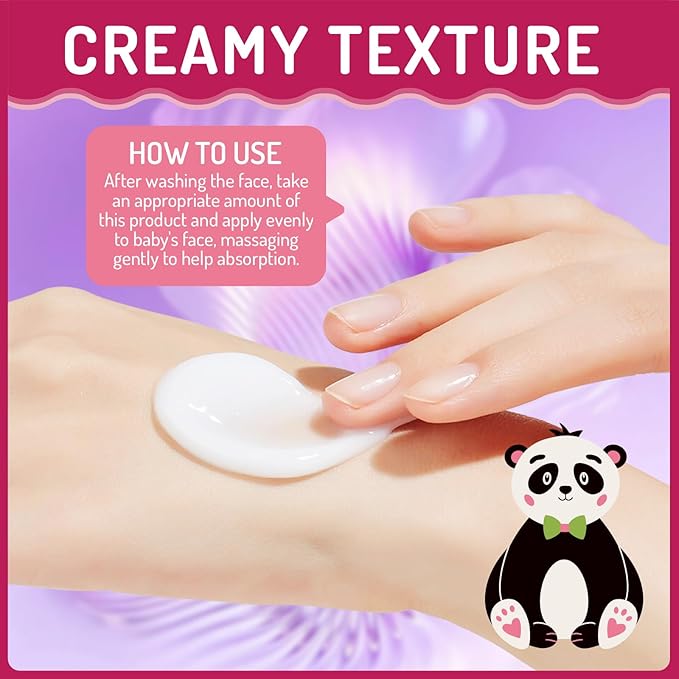 Kids Face Cream, Baby Soothing Moisturizing Cream, Nourishing & Hydrating, Gentle Formula with Shea Butter, Chamomile, Lightweight, Hypoallergenic, Baby Face Lotion, Safe for Newborns, 100ml/3.38oz