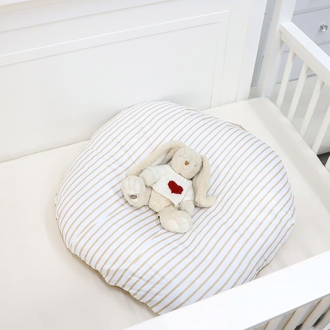 Newborn Lounger Cover for Girls Boys, Removable Soft Baby Lounger Cover 1 Pack, Reversible Infant Lounger Cover Fleece, Light Brown (Only Cover)