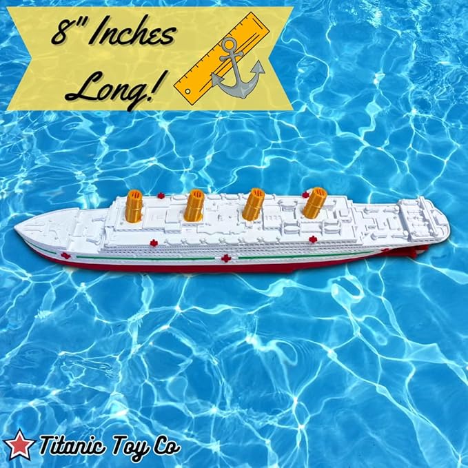 Britannic Bath Boat and Pool Toy by TitanicToyCo, RMS Titanic Toys for Kids, Historically Accurate Titanic Toy, Titanic Ship, Titanic Cake Topper, Titanic Figurine
