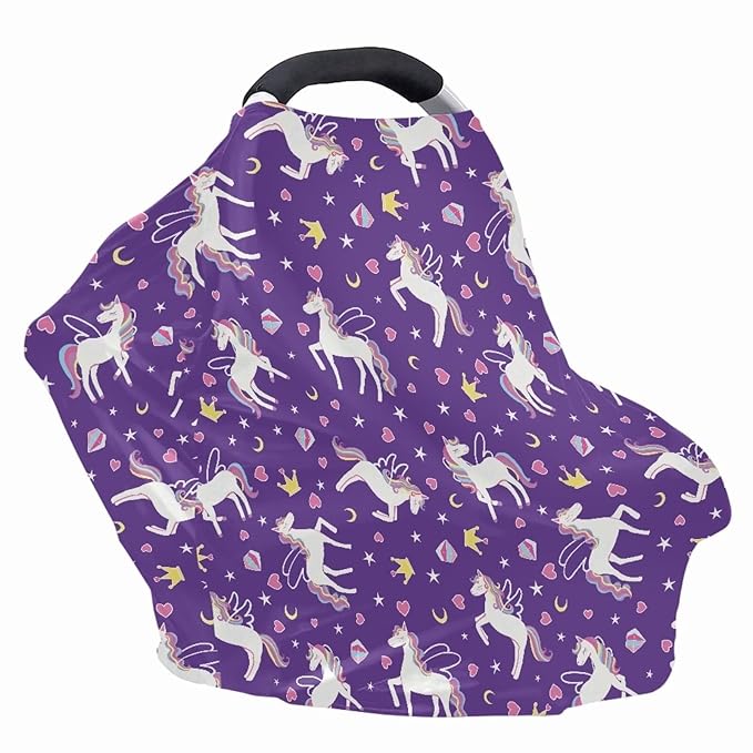 AFPANQZ Horse Breastfeeding Nursing Cover Baby Carseat Canopy for Babies Infant Newborn Stroller Cover Breastfeeding Scarf for Stroller High Chair Shopping Cart Cover