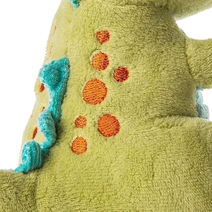 Mary Meyer Pebblesaurus Soft Toy Baby Rattle, 5-Inches, Green Dino (Pack of 2)