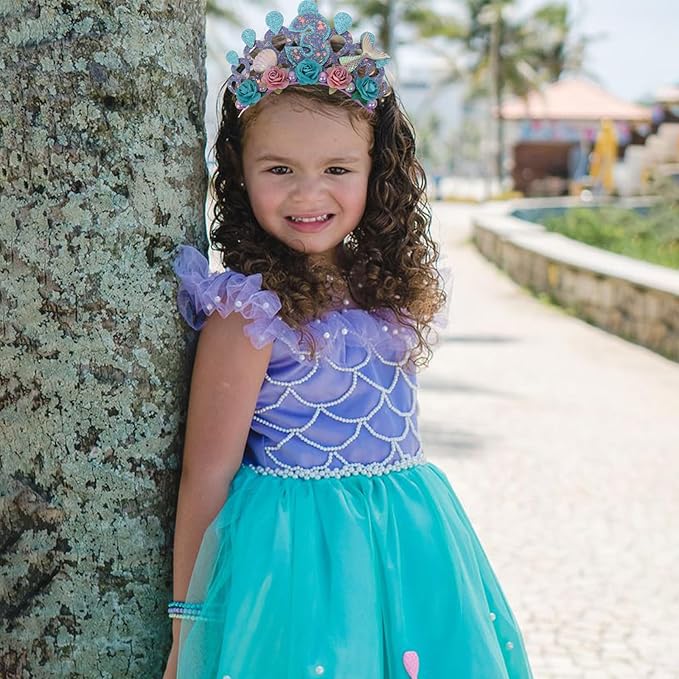 Mermaids 1st Birthday Hairband for Babys - Purple Flower Birthday Hairband for First Party Decors,Baby Girl Purple Headband