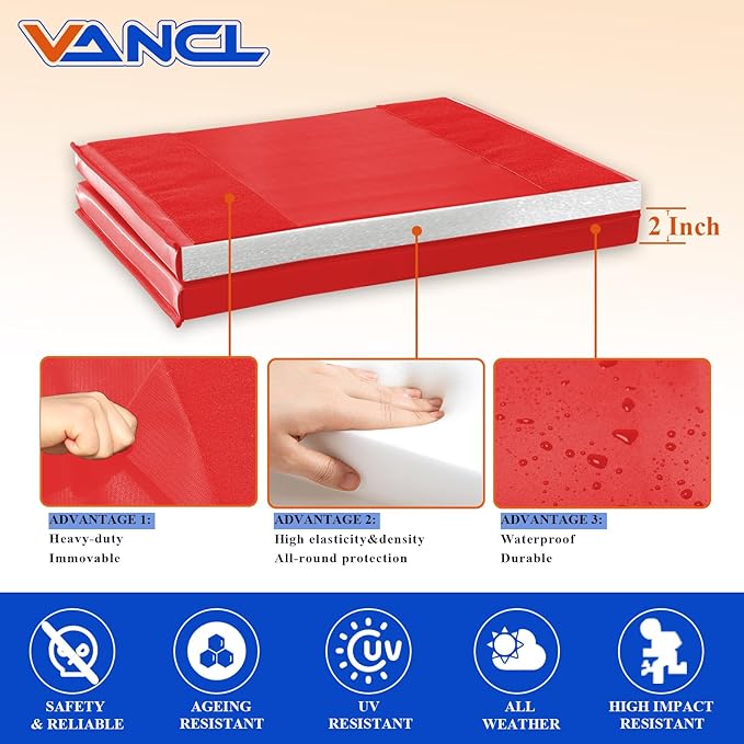 Gym Wall Padding for Gym Wall Pad for Kids Wall Padding 2" Thick Gym Padding for Wall Mat 4" Thick Wall Protection Pads, Durable Waterproof Wall Pad for Safety[Colorful]