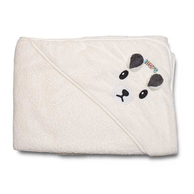 Ioly's Hooded Baby Bath Towels for Newborn Essentials 41" x 41" (Large) Kid Towel with Hood for Toddler Babies Infant Baby Towels with Hood Cosas para Bebes recien nacidos Baby Bath Items (White)