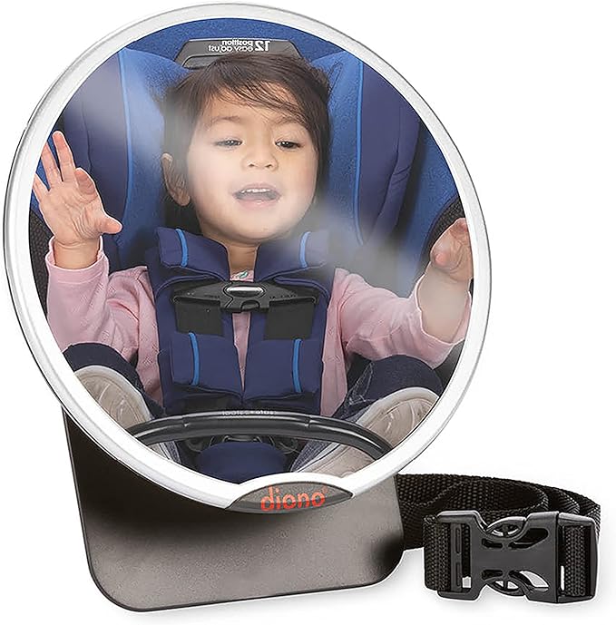 Diono Baby Car Mirror 4 Pack, Safety Mirror for Rear Facing Infant, Adjustable with Wide Crystal Clear View
