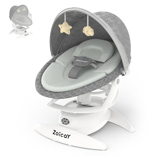 3-in-1 Baby Swing for Infants, Infant Swing with 5 Speeds & 3 Swing Modes, 12 Lullabies, Electric Swing for Baby, Indoor & Outdoor Use, Up to 25 lbs, Gray