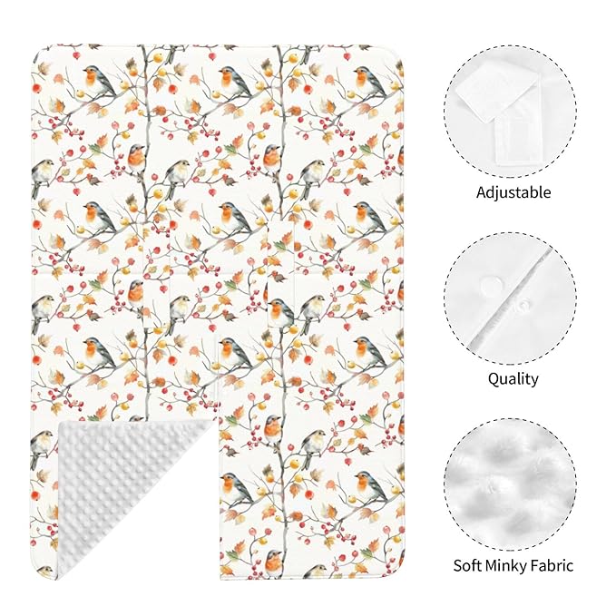 Fall Leaf Bird Tree Branch Baby Car Seat Canopy Nursing Cover for Newborn Car Seat Breastfeeding Covers Blanket Newborn Shower Gift