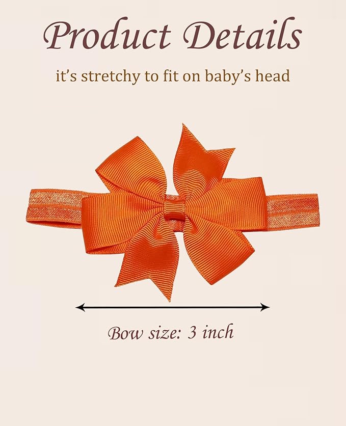 WillingTee Hairband, Baby Girls Headbands 3Inch 40 Colors Grosgrain Ribbon Hair Bows Choice for Baby Girls Infants Toddler Kids Teens and Children