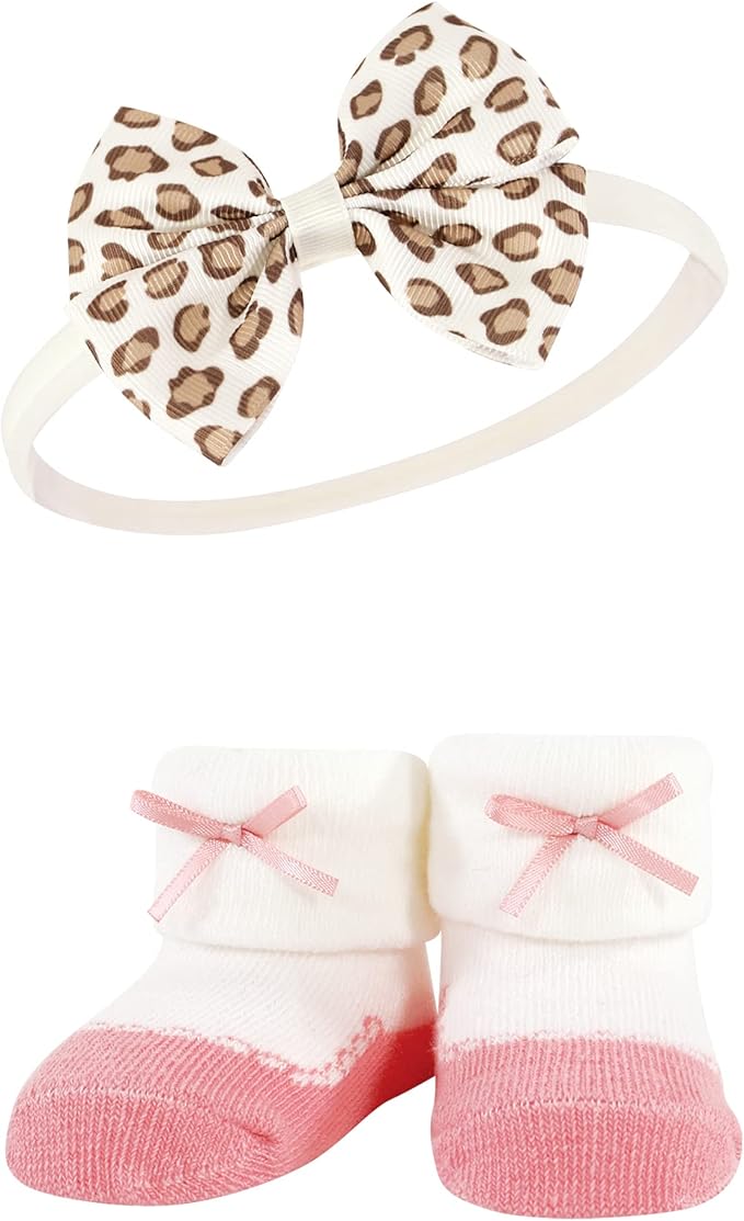 Hudson Baby Girl's Headband and Socks Giftset