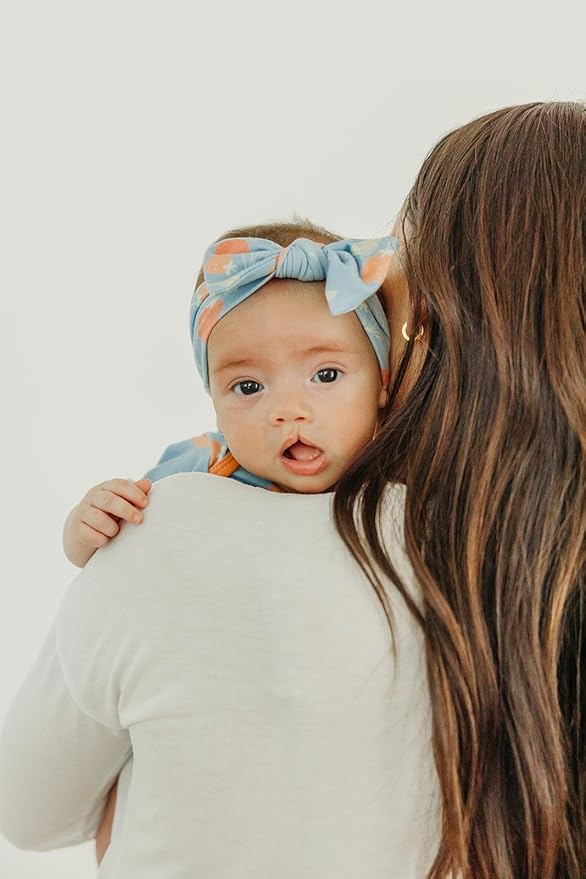 Copper Pearl Baby Bows: Stylish Headbands for Baby Girls, Premium Soft and Stretchy, Perfect for Newborns, Trendy Designs - Clementine