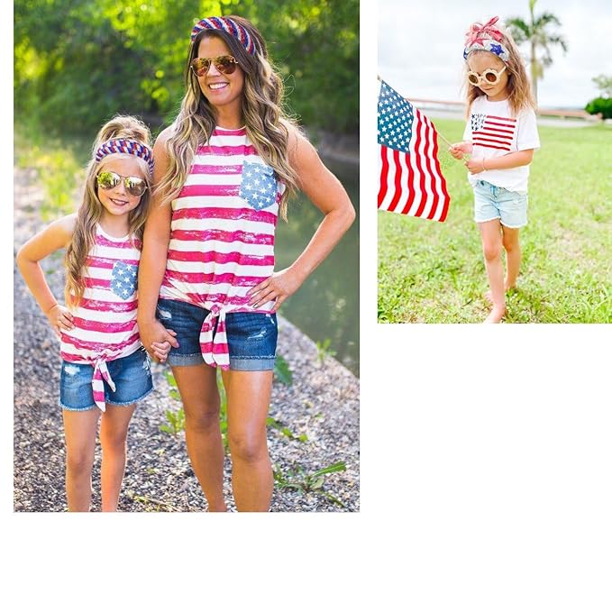 4th of July Rhinestone Headbands for Women Girls Padded Hairband for Girls Red Blue Star Rhinestone Sparkle Head Band Patriotic Hair Accessories