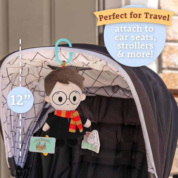 Kids Preferred Harry Potter On The Go Activity Toy with Teether, On The Go Clip, Crinkle Texture, and Jingle Bell