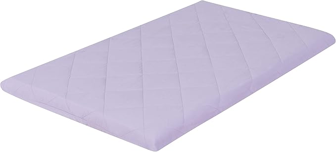 Pastel Lavender Purple Pack n Play Quilted Mattress Sheet – Ultra-Soft, Comfortable Portable Crib Mattress Sheet for Baby Girls; Playpen Mattress or Mini Crib Fitted Sheet with Quilted Top
